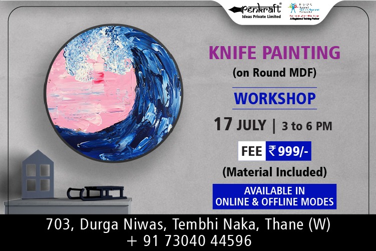Penkraft Knife Painting on Round MDF Workshop!